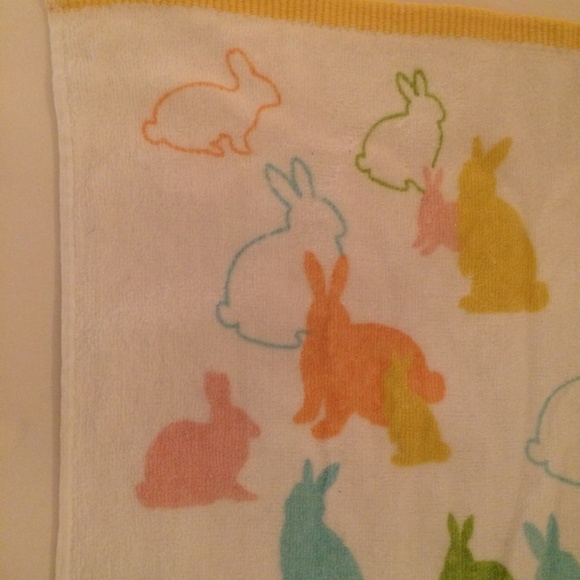 Walmart Bath Easter Bunny Hand Towels Pastel Print 2 New Poshmark